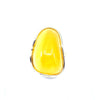 Stunning Butterscotch Amber Gold Plated Silver Statement Ring
