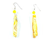 Gorgeous Golden Yellow Agate Statement Earrings with Silver Hooks