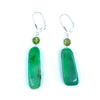 Beautiful Green Agate Sterling Silver Statement Earrings