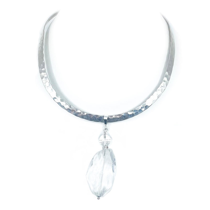 Gorgeous Large Quartz Crystal Collar Statement Necklace