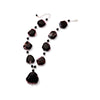 Dramatic Black & Rose Agate Stone Sterling Silver Statement Necklace