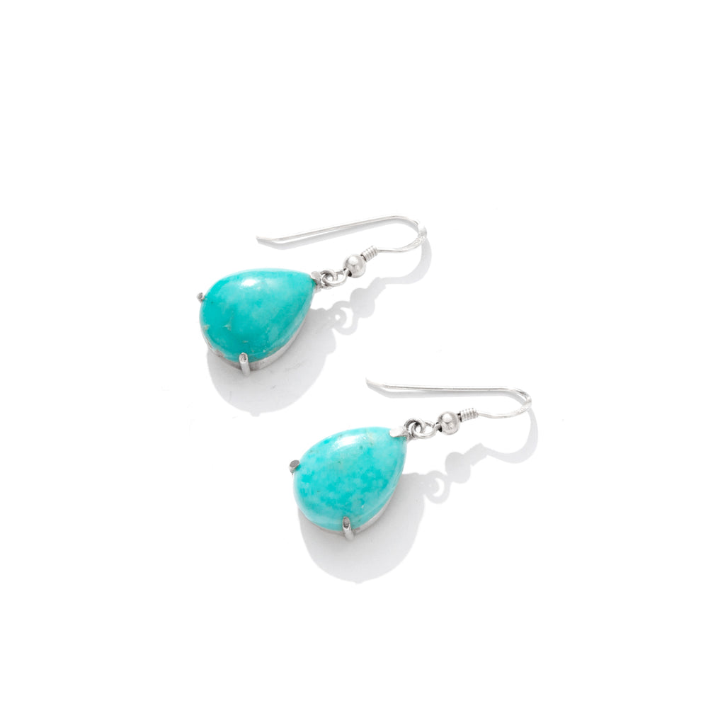 Gorgeous Blue Turquoise Sterling Silver Earrings