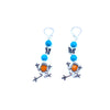 Adorable Frog Turquoise Marcasite Butterfly Silver Earrings
