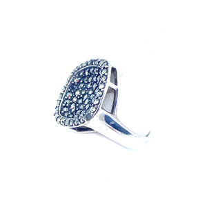 Stunning Marcasite Sterling Silver Statement Ring