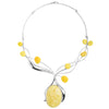 Gorgeous Polish Designer Butterscotch Baltic Amber Sterling Silver Statement Necklace