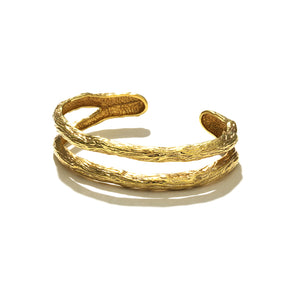 Golden 2 Layer Gold plated Bangle Cuff