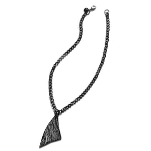 Funky Gun Metal Black Plated Curb Chain Necklace