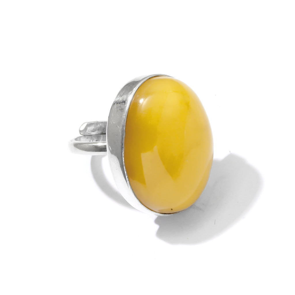 Stunning Large Butterscotch Amber Cocktail Statement Ring