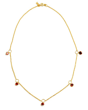 Hey Hey Drop Necklace | Sparkling Red Crystal