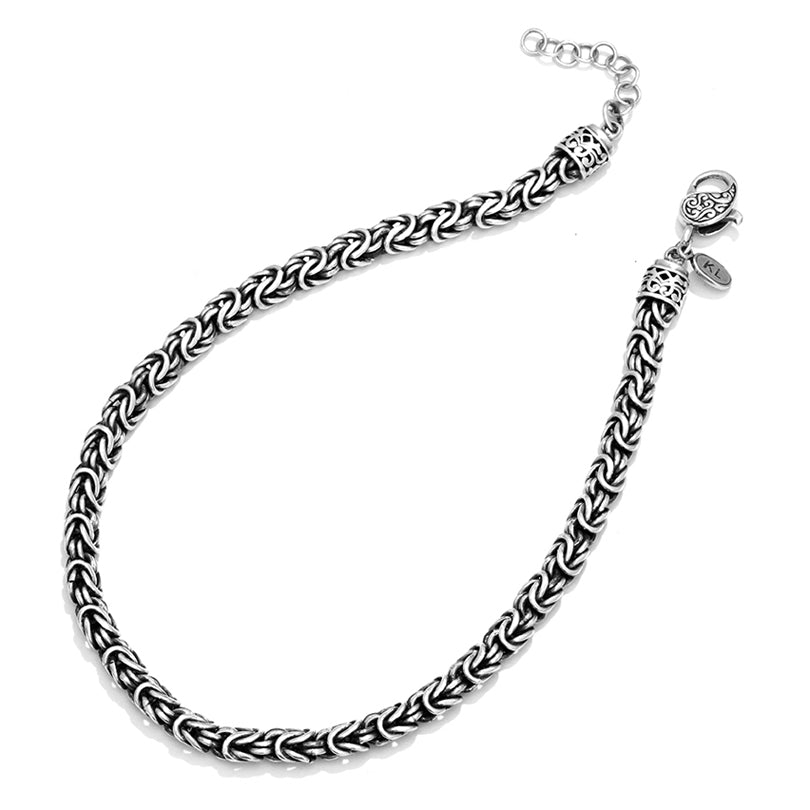 Balinese Loosely Woven Borobudur Sterling Silver Statement Chain 8mm