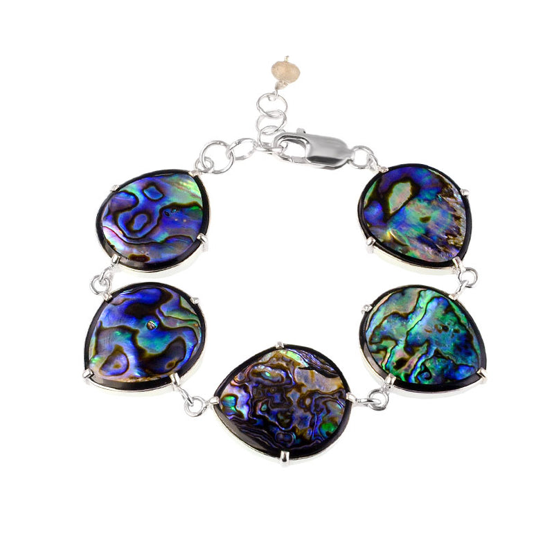 Gorgeous Abalone Sterling Silver Statement Bracelet