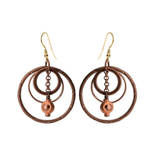 Lavishing Copper Plated Earrings with Gold Filled Hooks