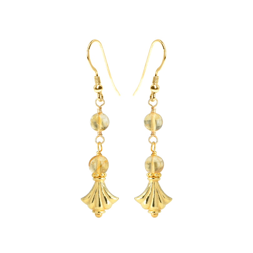 Beautiful Citrine Gold Filled Earrings