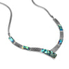 Divine Abalone and Marcasite Sterling Silver Statement Necklace