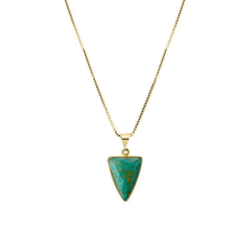 Light Turquoise Gold Plated Necklace 16