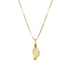 Darling Light Faceted Citrine Stone on Vermeil Chain Necklace