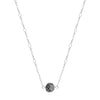 Sparkling Single Marcasite Ball Sterling Silver Necklace