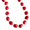 Gorgeous Coral Nuggets Sterling Silver Statement Necklace
