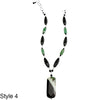 Gorgeous Nature's Designs of Stripped Agate and Black Onyx Sterling Silver Statement Necklaces