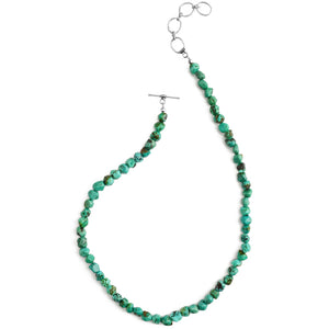 Genuine Turquoise Sterling Silver Necklace