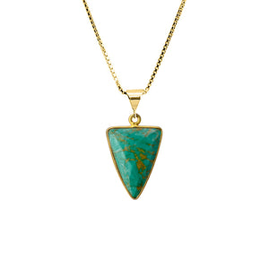 Light Turquoise Gold Plated Necklace 16" - 18"