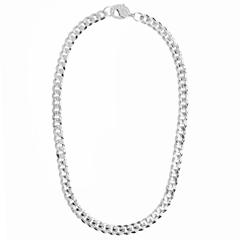 Classic Silver Plated Curb Link Chain 10mm various sizes