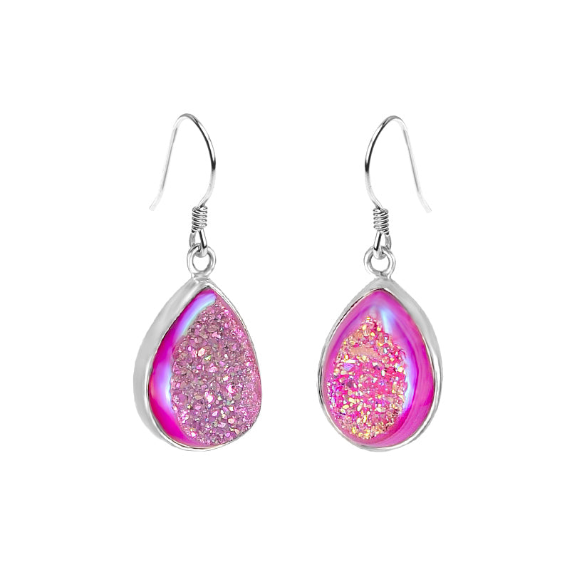 Yummy! Titanium Drusy Sterling Silver Statement Earrings