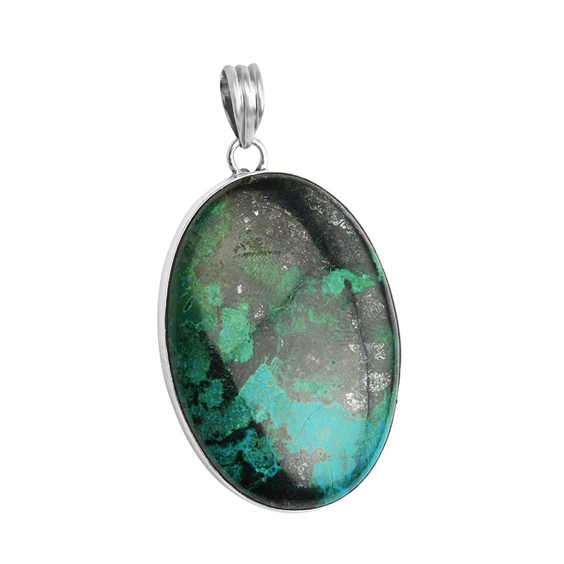 Sterling Silver Turquoise Chrysocolla Pendant