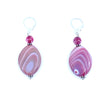 Beautiful Stripped Rose Agate Sterling Silver Statement Earrings