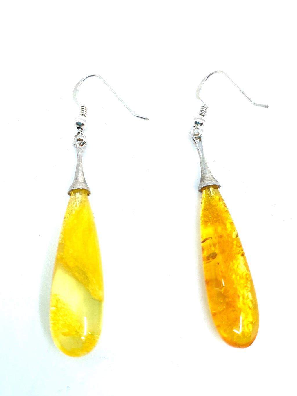 Beautiful Sunshine Lemon Cognac Sterling Silver Earrings