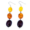 Polish Designer Masterpiece Baltic Amber Gold Filled Statement Earrings