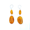 Golden Cognac Baltic Amber Sterling Silver Earrings