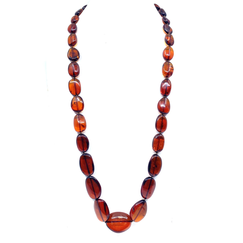 Outstanding Cherry Amber Stone Statement Necklace