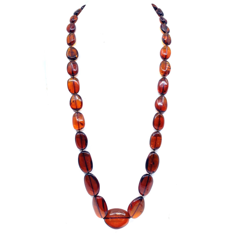 Outstanding Cherry Amber Stone Statement Necklace