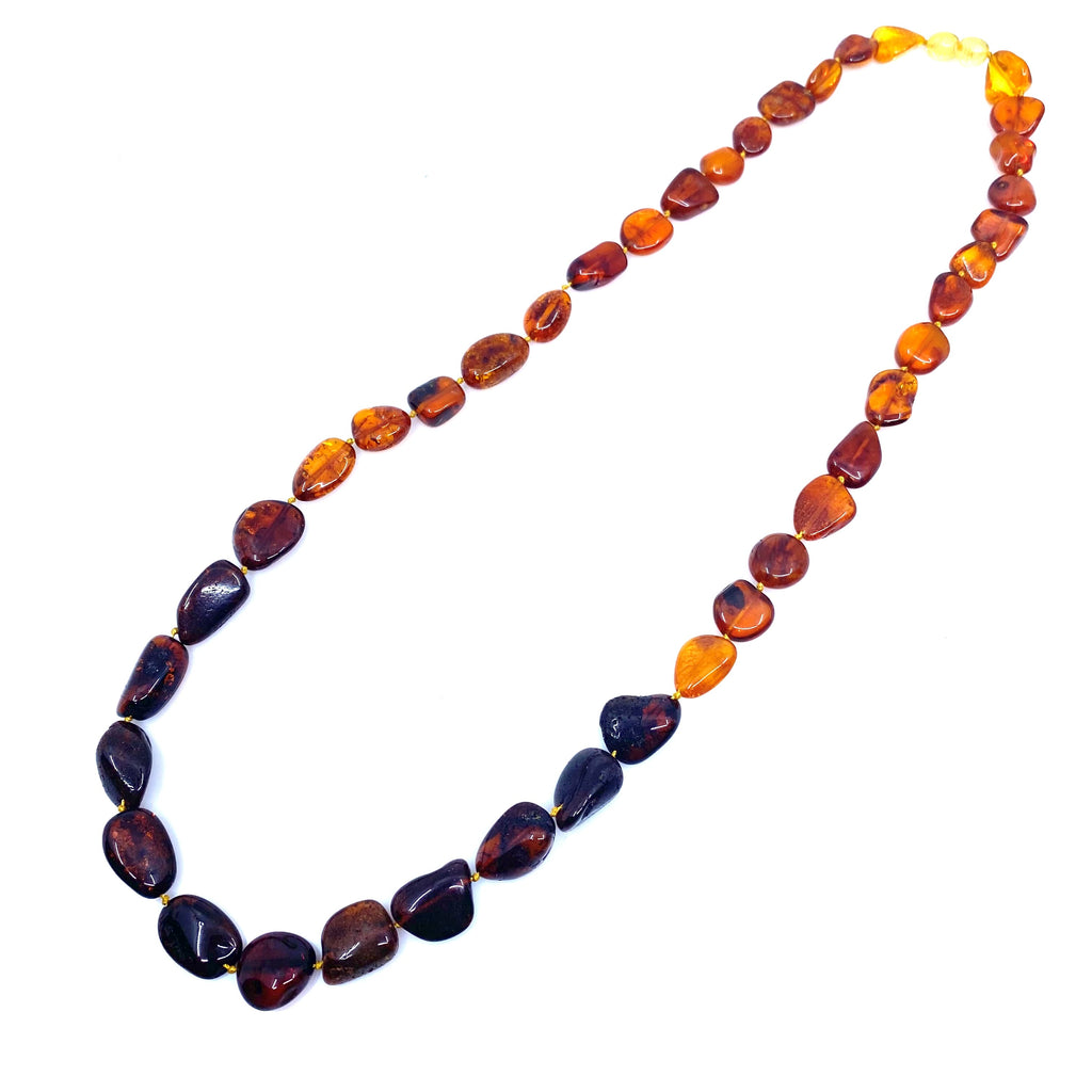 Gorgeous Mixed Amber Single Strand Statement Necklace