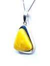 Gorgeous Baltic Butterscotch Amber Sterling Silver Statement Pendant