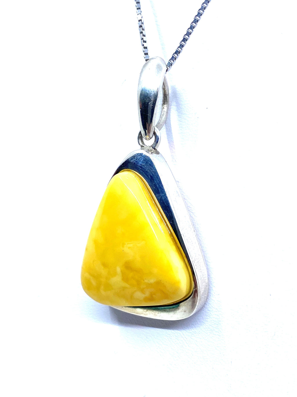 Gorgeous Baltic Butterscotch Amber Statement Sterling Silver Pendant