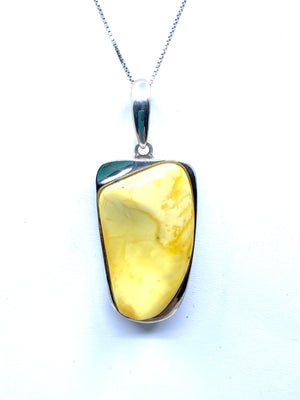 Magnificent 3-D Butterscotch Sterling Silver Statement Designer Pendant