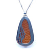 Designer Gorgeous Cognac Amber Sterling Silver Statement Pendant