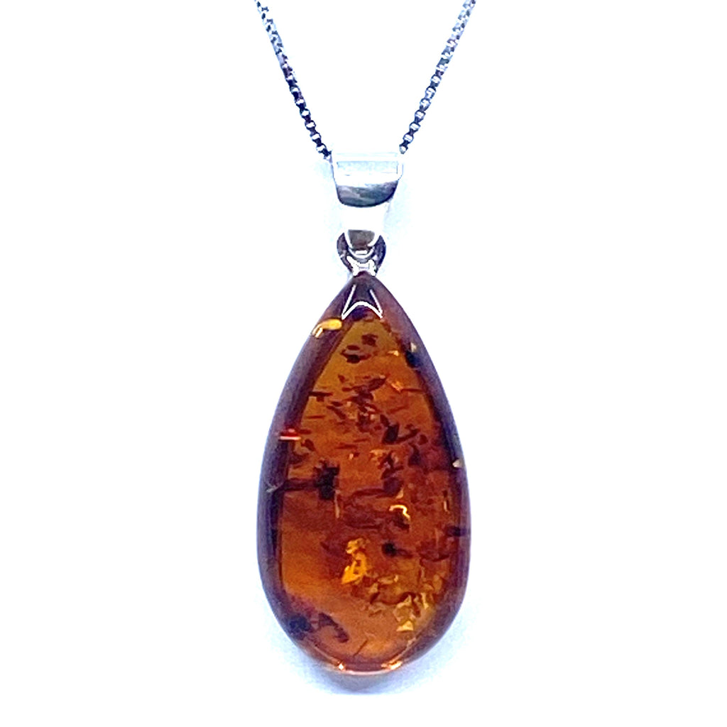 Superb Baltic Cognac Sterling Silver Statement Pendant