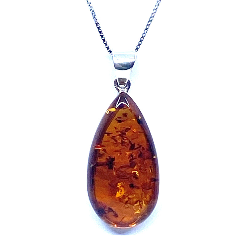 Superb Baltic Cognac Sterling Silver Statement Pendant