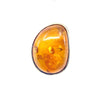 Sunshine Honey Cognac Baltic Amber Gold Plated Silver Statement Ring