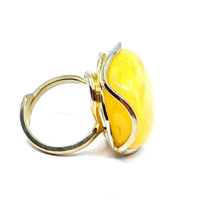 Stunning Gold Plated Sterling Silver Statement Ring