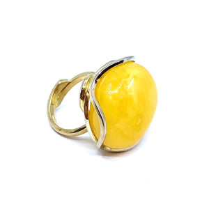 Stunning Gold Plated Sterling Silver Statement Ring