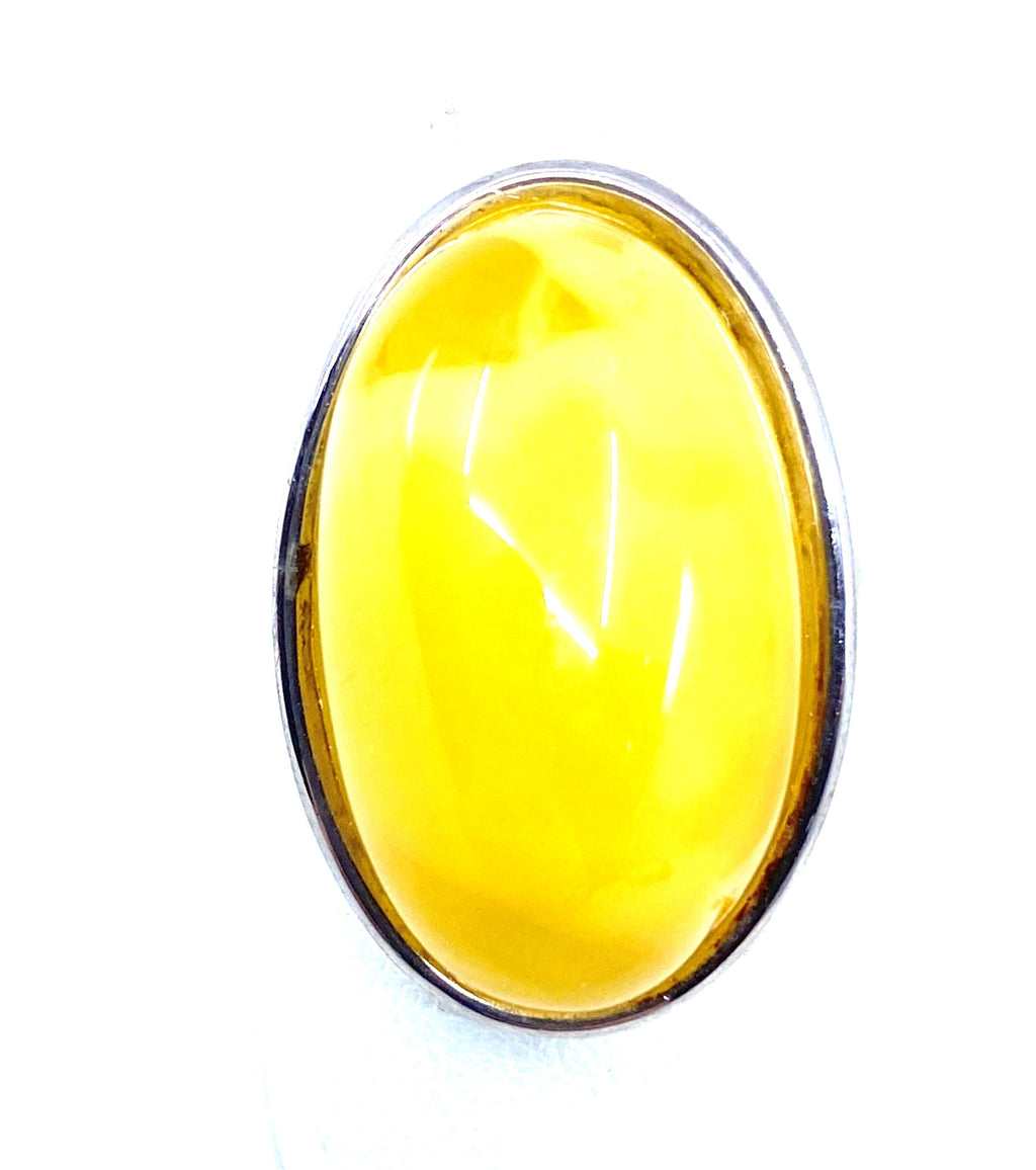 Beautiful Butterscotch Baltic Amber Statement Ring