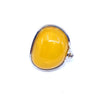 Beautiful Butterscotch Amber Statement Sterling Silver Ring