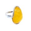 Gorgeous Butterscotch Baltic Amber Sterling Silver Statement Ring
