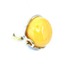Stunning Butterscotch Baltic Amber Gold Plated Sterling Silver Statement Ring