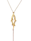 Elegant Sparkling Crystal 14kt Gold Plated Necklace