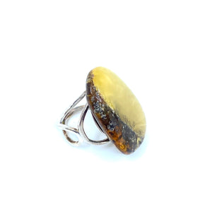 Magnificent Butterscotch Sterling Silver Statement Ring